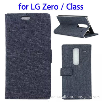 Cloth Texture Magnetic Flip Cover Case for LG Zero / Class